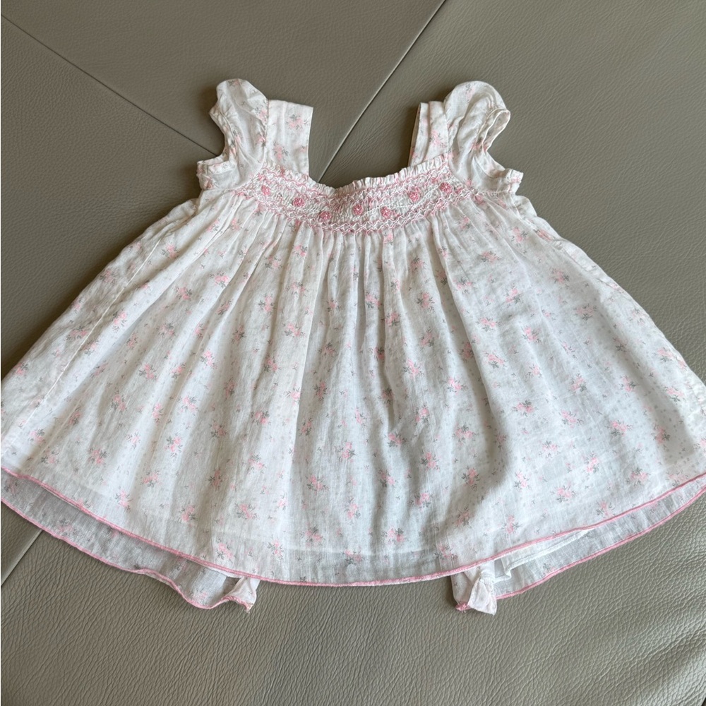Fleurisse EUC Floral Pink baby boutique designer Dress summer